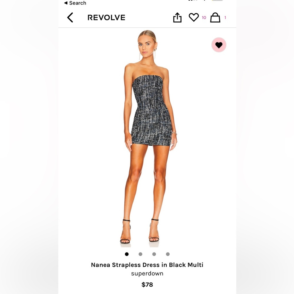 Superdown nanea strapless dress